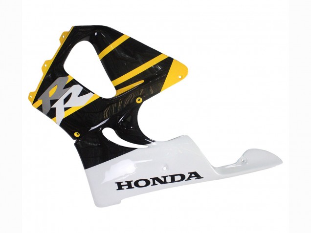 Billigste Honda CBR900RR 919 Motorrad Verkleidung 1998-1999 - Weiss Gelb Glanzendes Schwarz