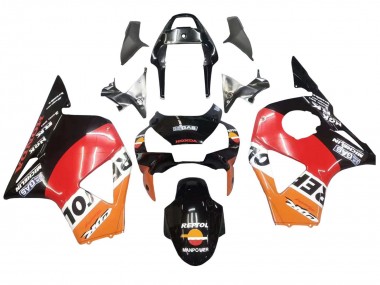 Billigste Honda CBR900RR 954 Motorrad Verkleidung Kit 2002-2003 - Orange Weiss Rot Glanzendes Schwarz Repsol