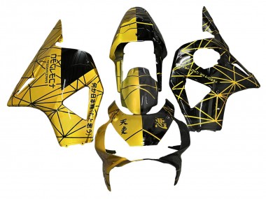 Billigste Honda CBR900RR 954 Motorrad Verkleidung 2002-2003 - Gelb Glanzendes Schwarz