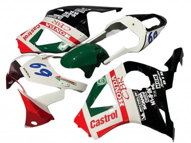 Billigste Honda CBR900RR 954 Motorrad Verkleidung 2002-2003 - Weiss Rot Grun Glanzendes Schwarz Castrol