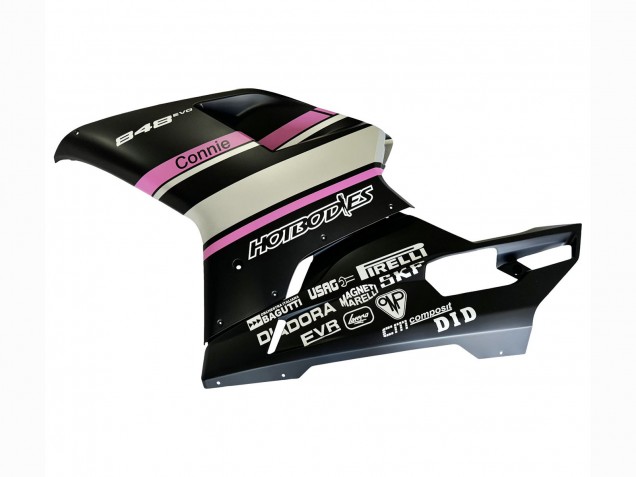 Billigste Ducati 848 Motorrad Verkleidung 2007-2014 - Weiss Rosa Glanzendes Schwarz Connie