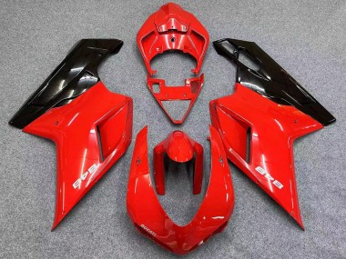 Billigste Ducati 848 Motorrad Verkleidung 2007-2014 - Rot Glanzendes Schwarz