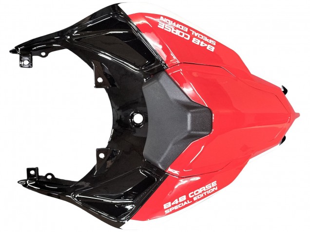 Billigste Ducati 848/1098/1198 Motorrad Verkleidung 2007-2014 - Weiss Rot Glanzendes Schwarz