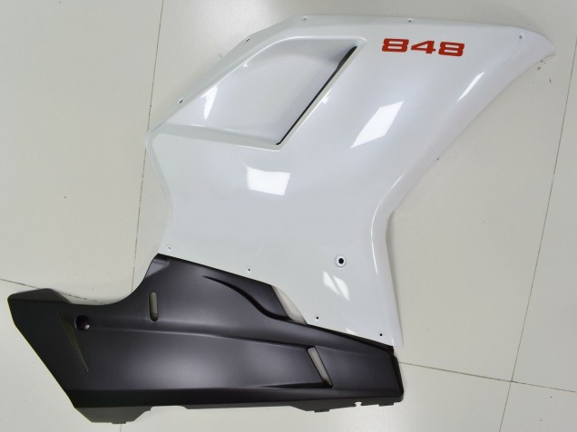 Billigste Ducati 848 Motorrad Verkleidung 2007-2014 - Weiss Matt Schwarz