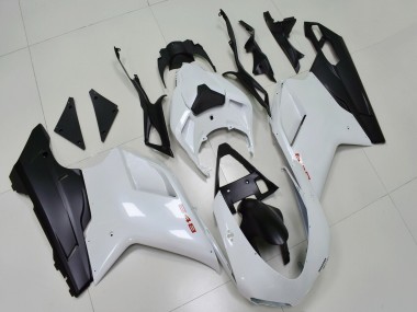Billigste Ducati 848 Motorrad Verkleidung 2007-2014 - Weiss Matt Schwarz