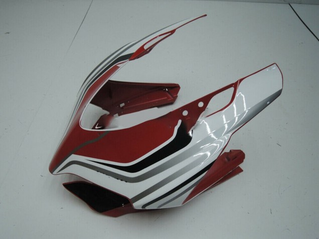 Billigste Ducati Panigale 899 Motorrad Verkleidung 2011-2014 - Weiss Rot Glanzendes Schwarz