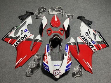 Billigste Ducati Panigale 899/1199 Motorrad Verkleidung 2011-2014 - Weiss Rot Blau Glanzendes Schwarz Flex-Box Valsir 04
