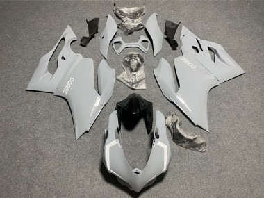 Billigste Ducati 1199 Motorrad Verkleidung 2011-2014 - Helles Nardograu Weiss Corse