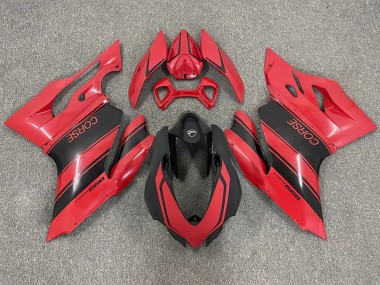 Billigste Ducati 999 Motorrad Verkleidung 2003-2004 - Rot Glanzendes Schwarz Corse