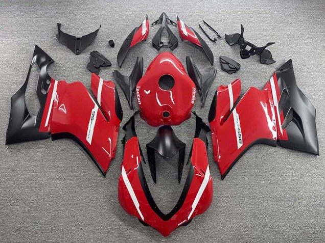 Billigste Ducati 959 Motorrad Verkleidung 2015-2020 - Rot Matt Schwarz