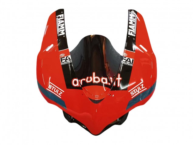 Billigste Ducati 959/1299 Motorrad Verkleidung 2015-2020 - Rot Glanzendes Schwarz Fiamm
