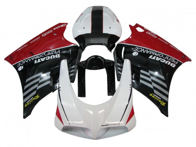 Billigste Ducati 748/916/996/998 Motorrad Verkleidung 1993-2005 - Weiss Rot Glanzendes Schwarz Rennen Performance