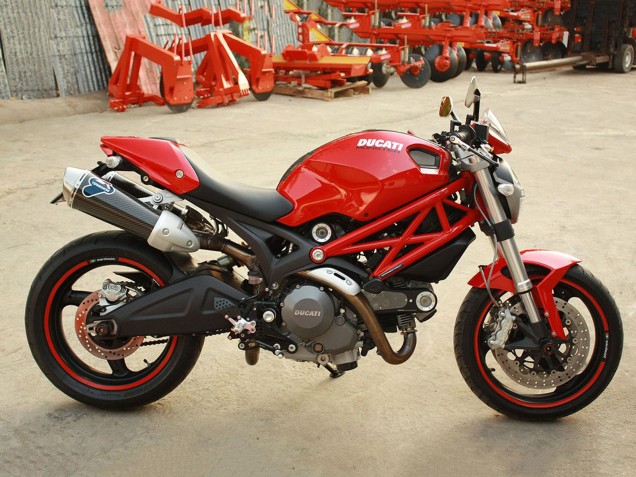 Billigste Ducati Monster 696 796 1100 1100S Motorrad Verkleidung 2008-2012 - Rot Weiss