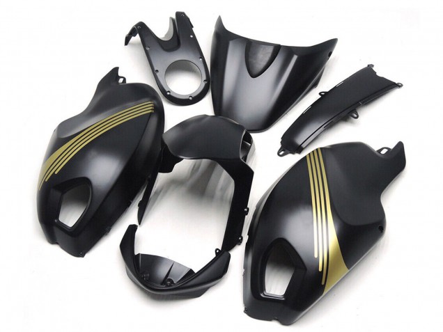 Billigste Ducati Monster 696 796 1100 1100S Motorrad Verkleidung 2008-2012 - Matt Schwarz Gold