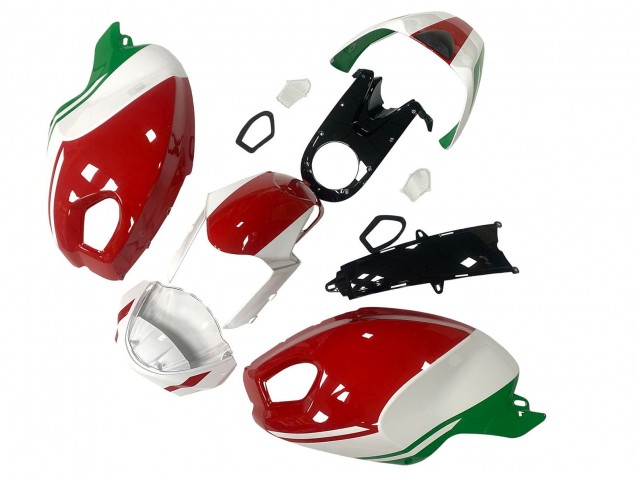 Billigste Ducati Monster 696 796 1100 1100S Motorrad Verkleidung 2008-2012 - Weiss Rot Grun