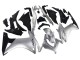 Billigste Honda CBR500R Motorrad Verkleidung 2013-2015 - Silber Glanzendes Schwarz