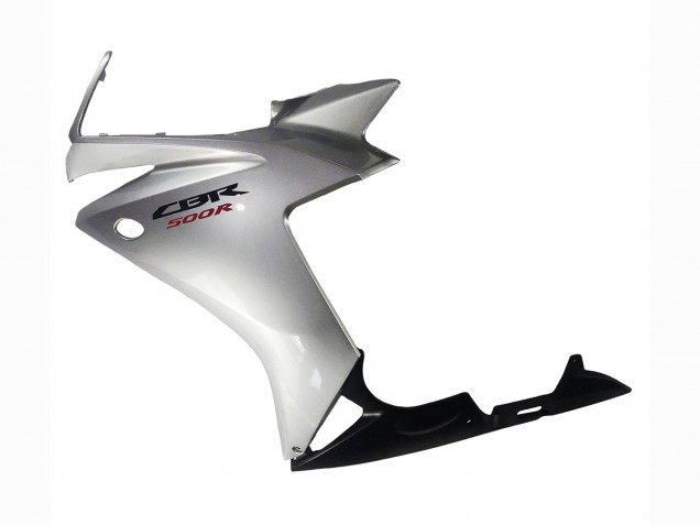 Billigste Honda CBR500R Motorrad Verkleidung 2013-2015 - Silber Glanzendes Schwarz