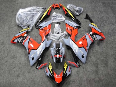 Billigste Honda CBR500R Motorrad Verkleidung 2013-2015 - Glanzendes Nardo Grau Gelb Glanzendes Schwarz Repsol HRC Red Bull