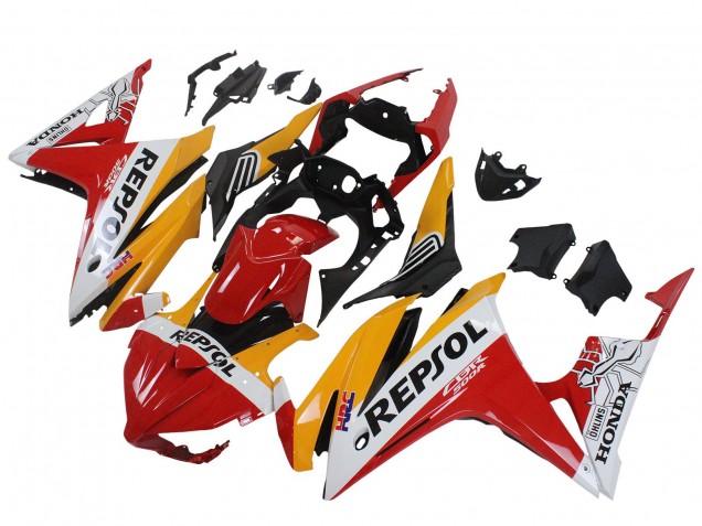Billigste Honda CBR500R Motorrad Verkleidung 2016-2018 - Gelb Weiss Rot Repsol HRC