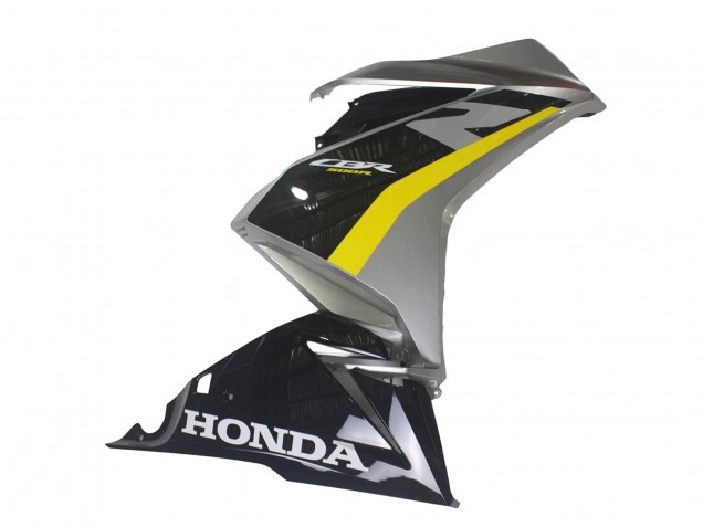 Billigste Honda CBR500R Motorrad Verkleidung 2022-2023 - Silber Gelb Glanzendes Schwarz