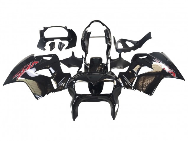 Billigste Honda VFR 800 Motorrad Verkleidung 1998-2001 - Glanzendes Schwarz Rot Aufkleber