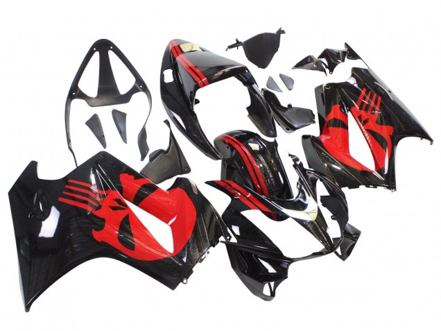 Billigste Honda VFR 800 Motorrad Verkleidung 2002-2013 - Glanzendes Schwarz Rot