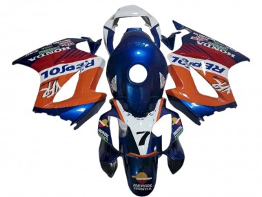 Billigste Honda VFR 800 Motorrad Verkleidung 2002-2013 - Weiss Orange Blau Repsol