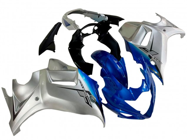 Billigste Suzuki GSX650F Motorrad Verkleidung 2008-2013 - Silber Blau