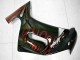 Billigste Kawasaki EX650 Motorrad Verkleidung 2006-2008 - Glanzendes Schwarz Rot Flamme
