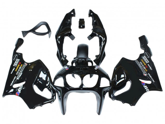 Billigste Kawasaki ZX7R Motorrad Verkleidung 1996-2003 - Glanzendes Schwarz Elf