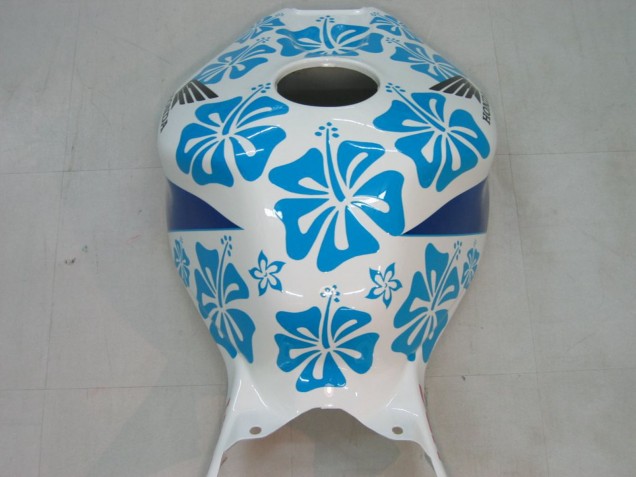 Billigste Honda CBR1000RR Motorrad Verkleidung 2004-2005 - Weiss Blau Schnee Nastro Azzurro 46
