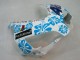 Billigste Honda CBR1000RR Motorrad Verkleidung 2004-2005 - Weiss Blau Schnee Nastro Azzurro 46