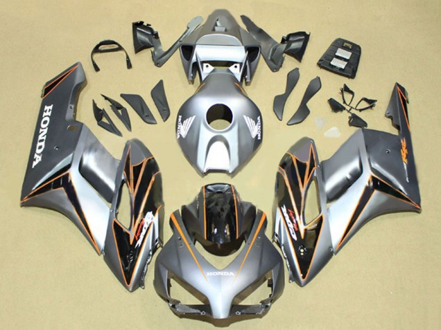 Billigste Honda CBR1000RR Motorrad Verkleidung 2004-2005 - Silber Orange Glanzendes Schwarz Streifen