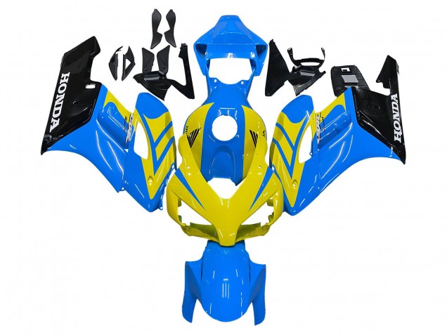 Billigste Honda CBR1000RR Motorrad Verkleidung 2004-2005 - Blau Gelb Glanzendes Schwarz