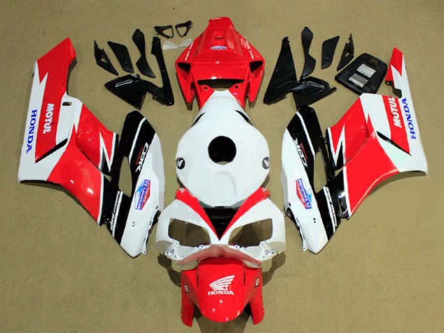 Billigste Honda CBR1000RR Motorrad Verkleidung 2004-2005 - Weiss Rot Matt Schwarz Motul