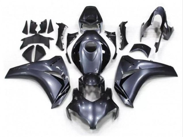 Billigste Honda CBR1000RR Motorrad Verkleidung Kit 2008-2011 - Grau Glanzendes Schwarz