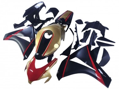 Billigste Honda CBR1000RR Motorrad Verkleidung 2008-2011 - Gold Rot Glanzendes Schwarz