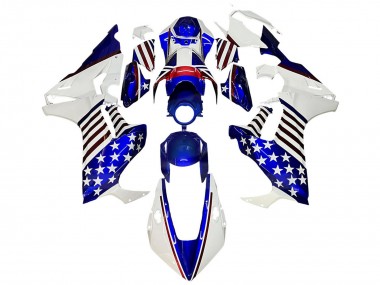 Billigste Honda CBR1000RR Motorrad Verkleidung 2017-2023 - Weiss Blau Rot Stern