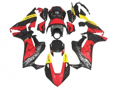 Billigste Honda CBR1000RR Motorrad Verkleidung 2017-2023 - Rot Gelb Schwarz Carbonfaser