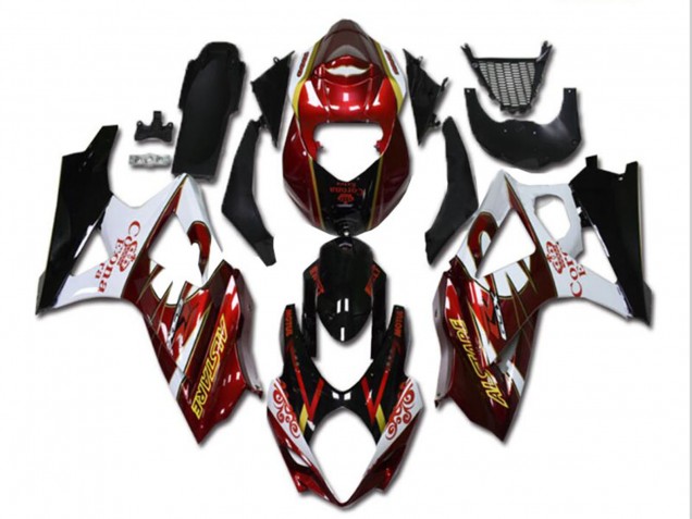 Billigste Suzuki GSXR 1000 Motorrad Verkleidung 2007-2008 - Rot Weiss Schwarz Corona