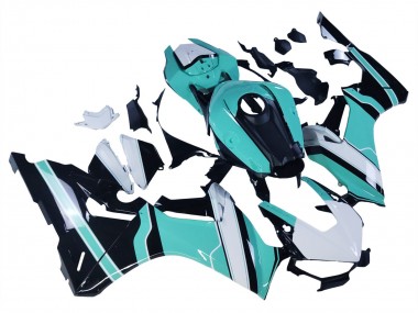 Billigste Honda CBR1000RR Motorrad Verkleidung 2017-2023 - Weiss Hellblau Glanzendes Schwarz
