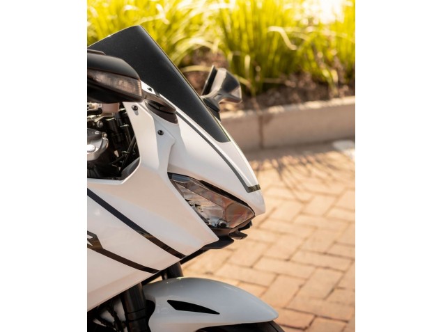 Billigste Honda CBR1000RR Motorrad Verkleidung 2017-2023 - Weiss mit Schwarz Streifen Fireblade