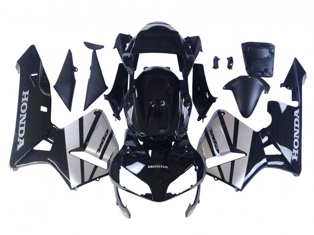 Billigste Honda CBR600RR Motorrad Verkleidung 2003-2004 - Silber Glanzendes Schwarz