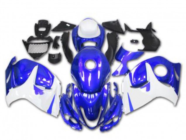 Billigste Suzuki GSXR 1300 Hayabusa Motorrad Verkleidung 2008-2020 - Blau Weiss