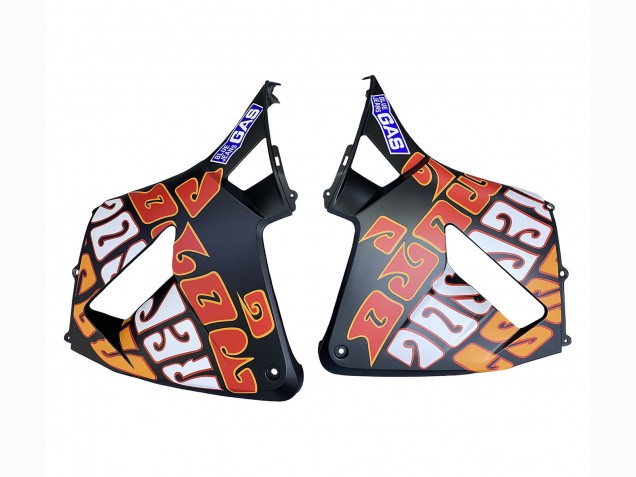 Billigste Honda CBR600RR Motorrad Verkleidung 2003-2004 - Matt Schwarz Orange Repsol Rossi 46