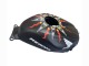 Billigste Honda CBR600RR Motorrad Verkleidung 2003-2004 - Matt Schwarz Orange Repsol Rossi 46
