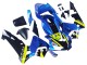 Billigste Honda CBR600RR Motorrad Verkleidung 2003-2004 - Blau Neon Gelb Glanzendes Schwarz Hai