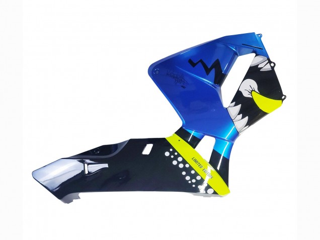 Billigste Honda CBR600RR Motorrad Verkleidung 2003-2004 - Blau Neon Gelb Glanzendes Schwarz Hai