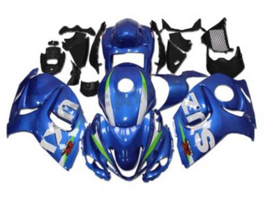 Billigste Suzuki GSXR 1300 Hayabusa Motorrad Verkleidung 2008-2020 - Blau Weiss Grun