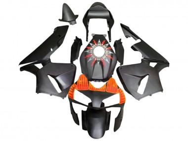 Billigste Honda CBR600RR Motorrad Verkleidung 2003-2004 - Matt Schwarz Orange